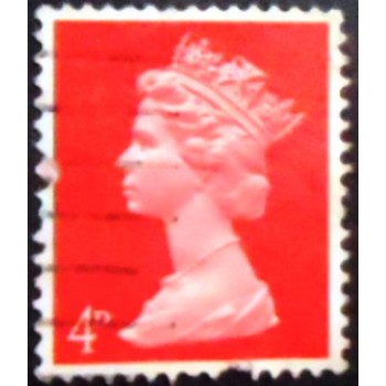 Imagem similar à do selo postal do Reino Unido de 1969 Queen Elizabeth II 4