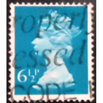 Imagem similar à do selo postal do Reino Unido de 1970 Queen Elizabeth II 6½