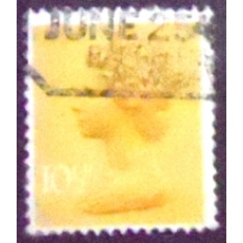 Imagem similar à do selo postal do Reino Unido de 1976 Queen Elizabeth II 10½