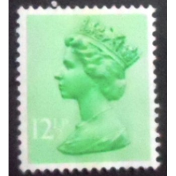 Imagem do selo postal do Reino Unido de 1982 Queen Elizabeth II 12½ N