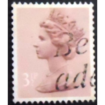 Imagem similar à do selo postal do Reino Unido de 1983 Queen Elizabeth II 3½