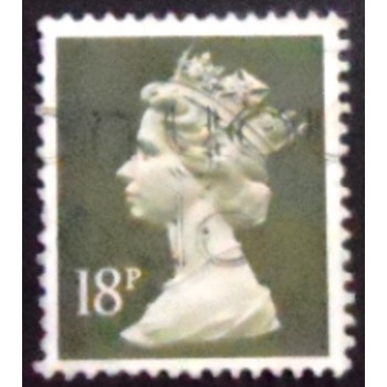 Imagem similar à do selo postal do Reino Unido de 1984 Queen Elizabeth II 18