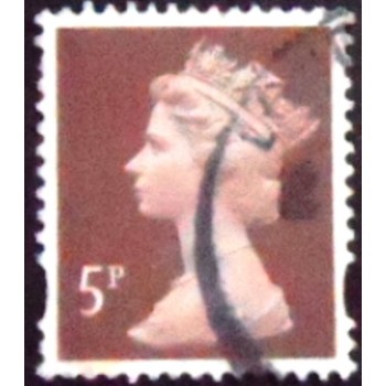 Imagem similar à do selo postal do Reino Unido de 1988 Queen Elizabeth II 5