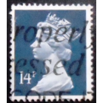 imagem similar à do selo postal do Reino Unido de 1988 Queen Elizabeth II 22