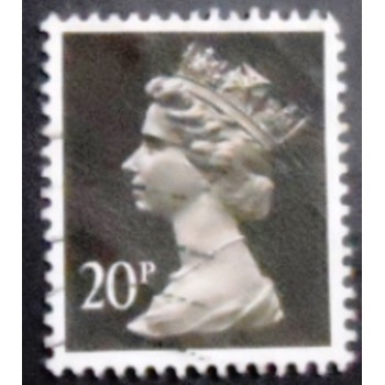 Imagem similar à do selo postal do Reino Unido de 1989 Queen Elizabeth II 20