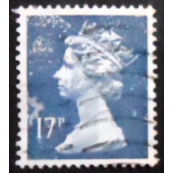 Imagem similar à do selo postal do Reino Unido de 1990 Queen Elizabeth II 17