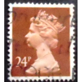 Imagem similar à do selo postal do Reino Unido de 1991 Queen Elizabeth II 24