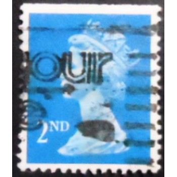 Imagem similar à do selo postal do Reino Unido de 1989 Queen Elizabeth II 2Do