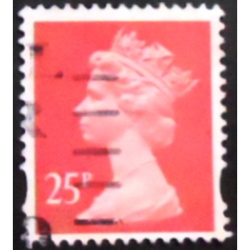 Imagem similar à do selo postal do Reino Unido de 1993 Queen Elizabeth II 25