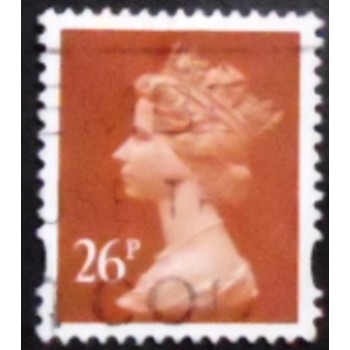 Imagem similar à do selo postal do Reino Unido de 1996 Queen Elizabeth II 26