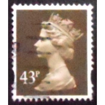 Imagem similar à do selo postal do Reino Unido de 1996 Queen Elizabeth II 43