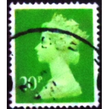 Imagem similar à do selo postal do Reino Unido de 1997 Queen Elizabeth II 20