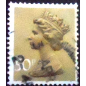 Imagem similar à do selo postal do Reino Unido de 1977 Queen Elizabeth II 50