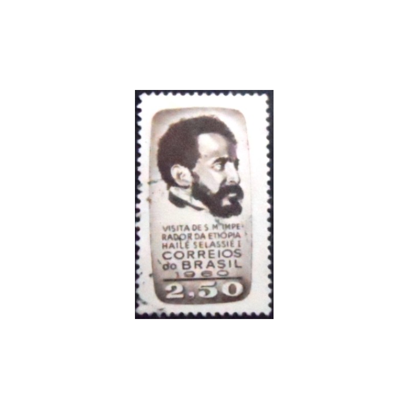 Imagem do selo postal do Brasil de 961 Imperador Hailé Selassié U