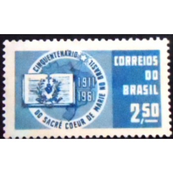Imagem do selo postal do Brasil de 1961 Colégios Sacré Coeur N