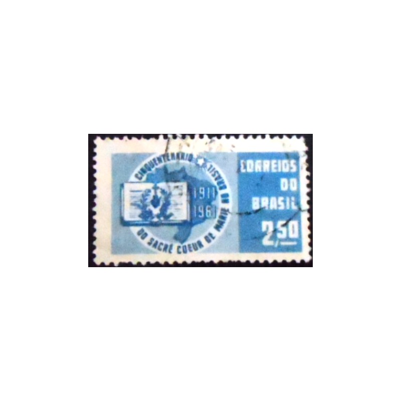 Imagem do selo postal do Brasil de 1961 Colégios Sacré Coeur U