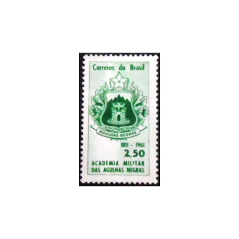 Imagem do selo postal do Brasil de 1961 Academia das Agulhas Negras 2,50 N