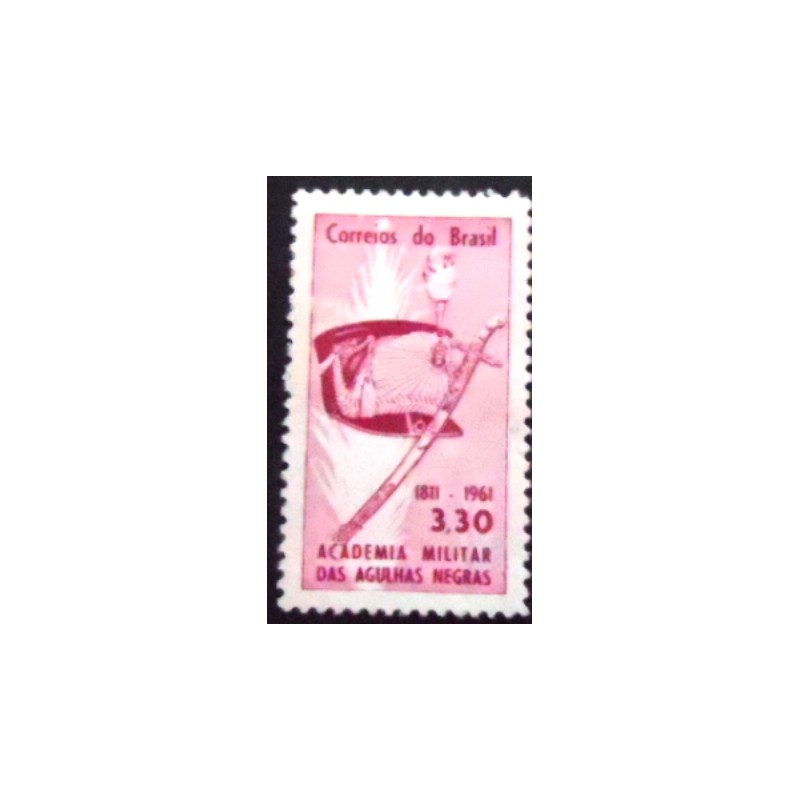 Imagem do selo postal do Brasil de 1961 Academia das Agulhas Negras 3,30 M