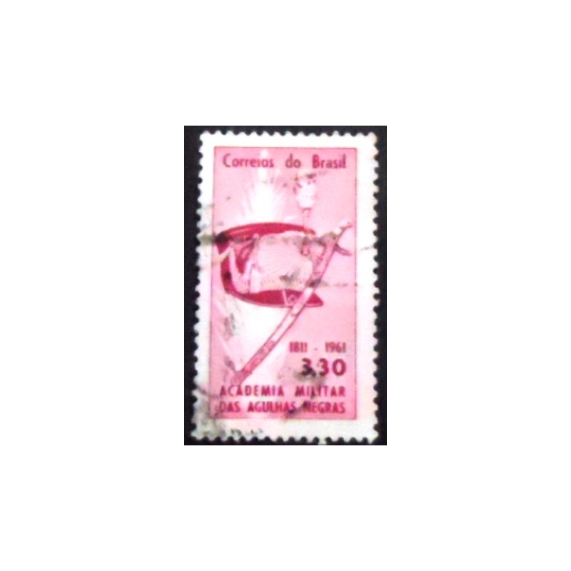 Imagem do selo postal do Brasil de 1961 Academia das Agulhas Negras 3,30 U