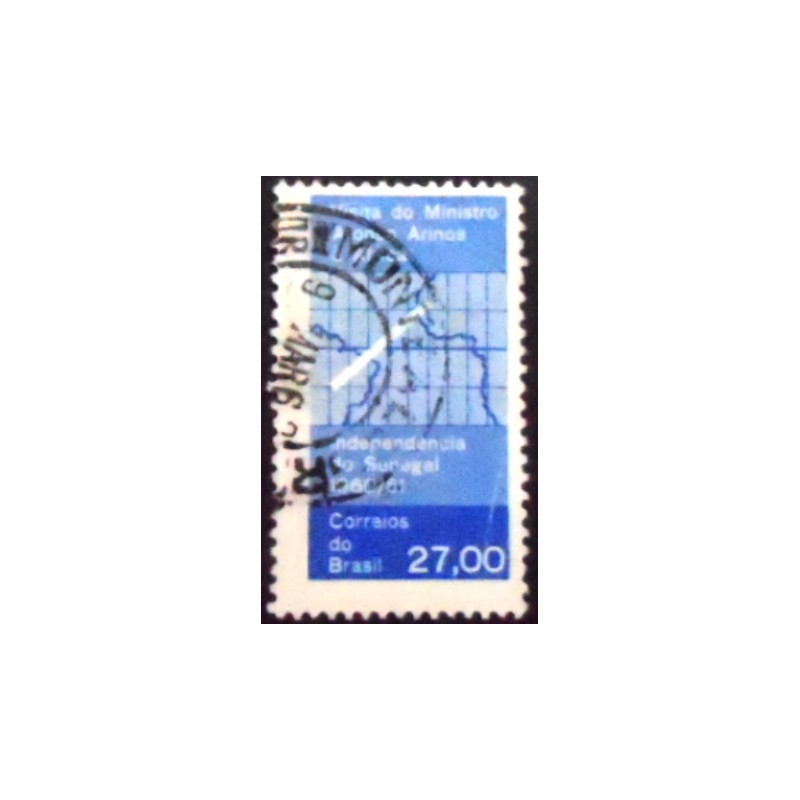 Imagem similar à do selo postal do Brasil de 1961 Afonso Arinos na África U