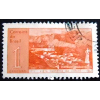 Imagem similar à do selo postal do Brasil de 1961 Ouro Preto U