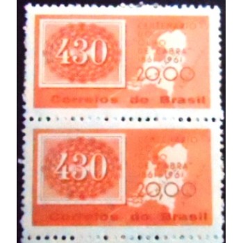 Imagem do par de selos postais do Brasil de 1981 Olho-de-Gato 430 M