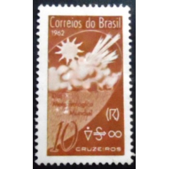 Selo postal do Brasil de 1962 Dia Meteorológico Mundial M