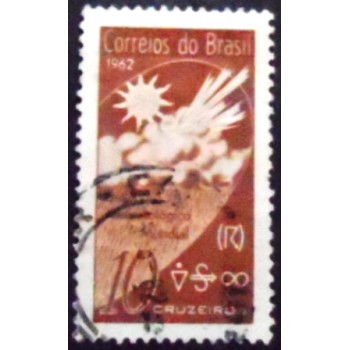 Imagem similar à do selo postal do Brasil de 1962 Dia Meteorológico Mundial U