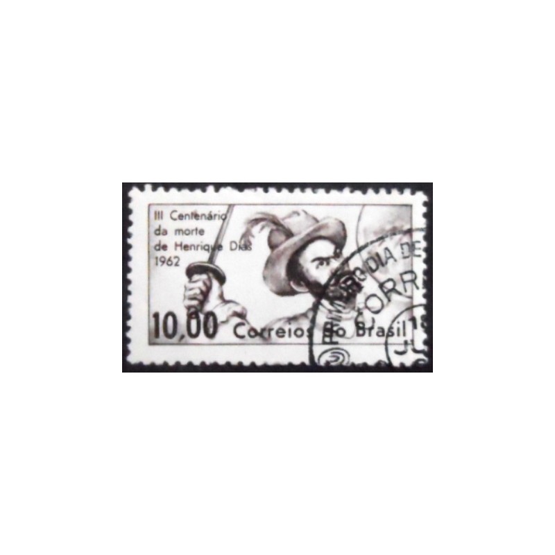 Imagem do selo postal do Brasil de 1962 Henrique Dias MCC