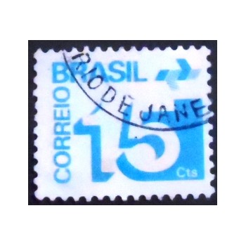 Selo postal do Brasil de 1975 Cifra 15