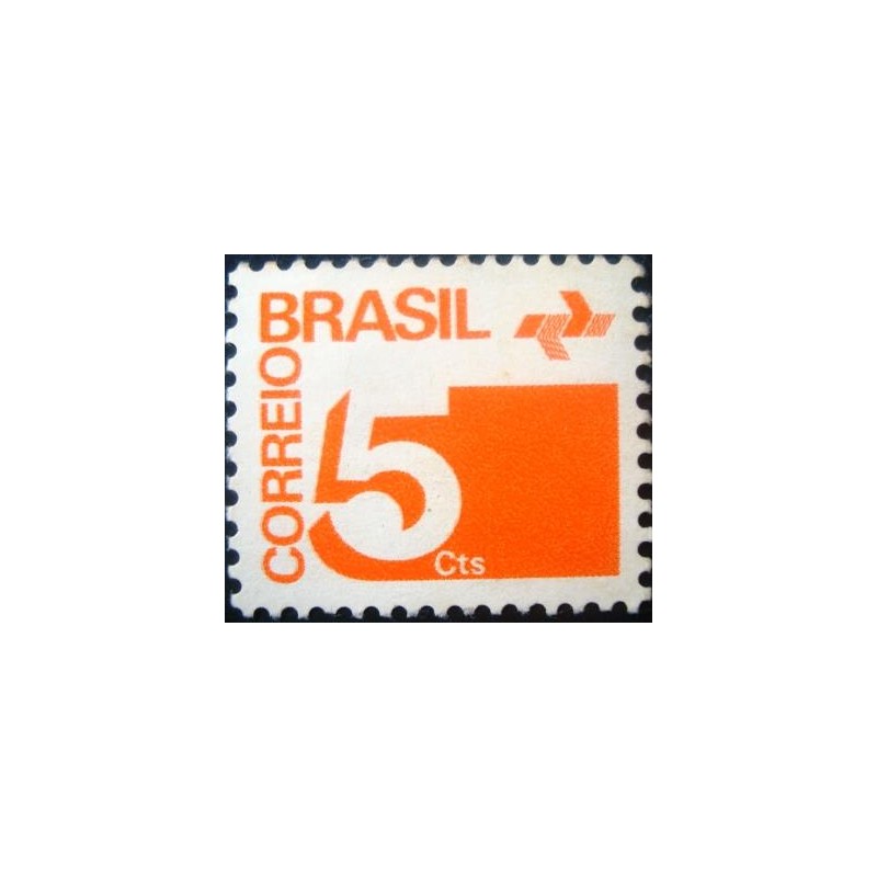 Selo postal do Brasil de 1974 Cifra 5 N