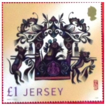Selo postal de Jersey de 2020 Year of the Rat
