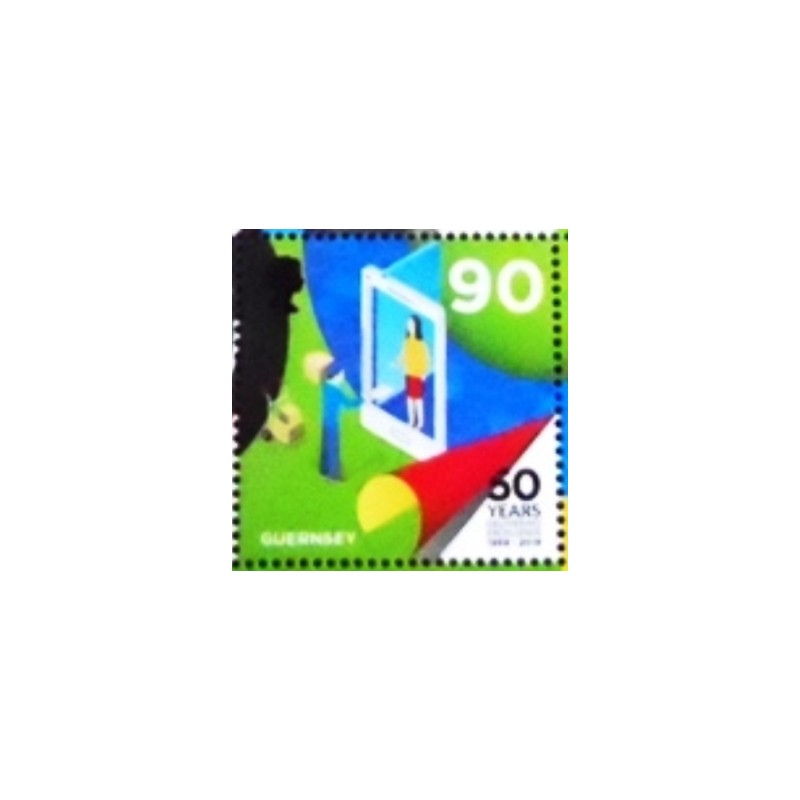 Selo postal de 2019 Guernsey Postal Independence 90