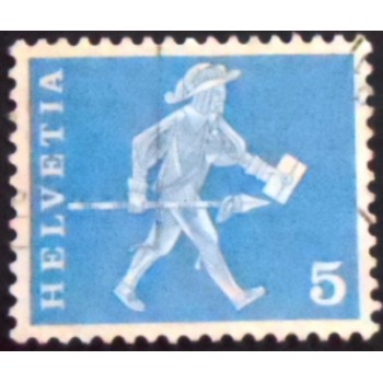 Selo postal da Suiça de 1963  Messenger of Freiburg