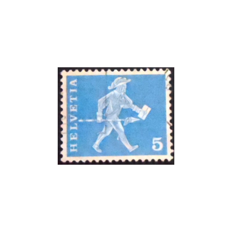 Selo postal da Suiça de 1963  Messenger of Freiburg