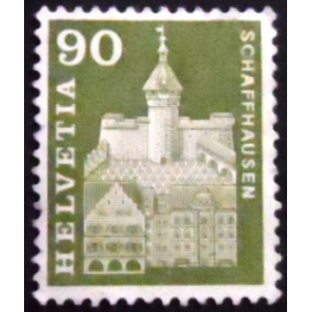 Selo postal da Suiça de 1967 Munot at Schaffhausen U X