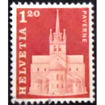 Selo postal da Suiça de 1968 Abbey Church U