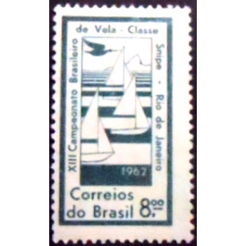 Selo postal do Brasil de 1962 Campeonato Brasileiro de Vela M