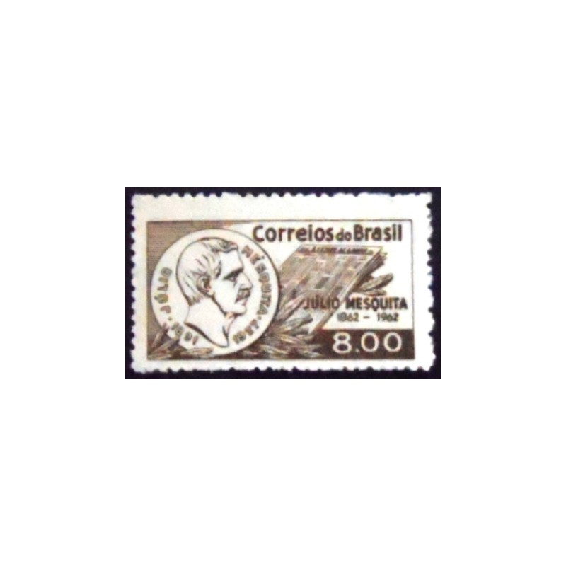 Selo postal do Brasil de 1962 Julio Mesquita M