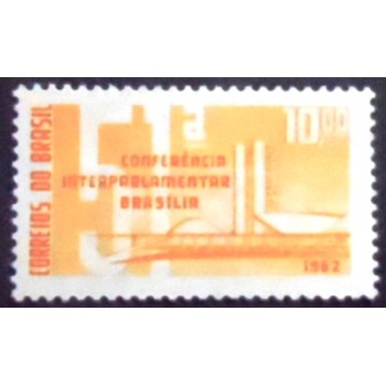 Selo postal do Brasil de 1962 Conferência Interparlamentar M