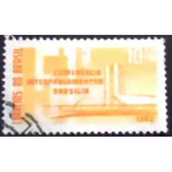 Selo postal do Brasil de 1962 Conferência Interparlamentar U