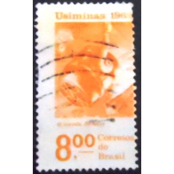 Imagem similar à do selo postal do Brasil de 1962 Usiminas U