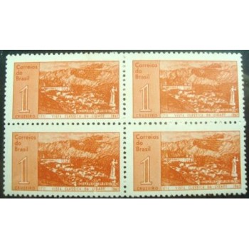 Quadra de selos postais do Brasil de 1961 Ouro Preto 462 M