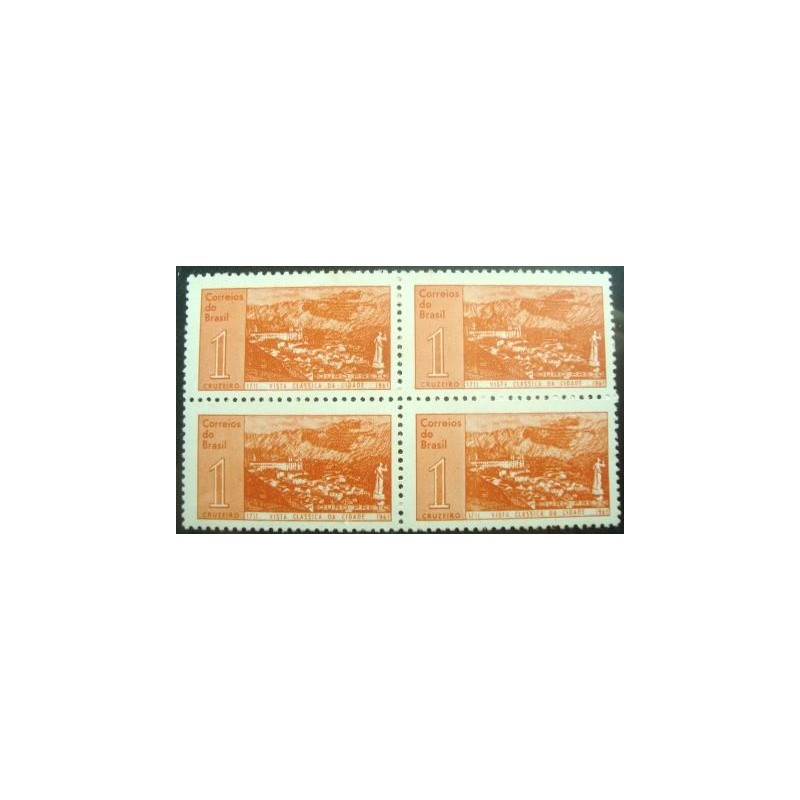 Quadra de selos postais do Brasil de 1961 Ouro Preto 462 M