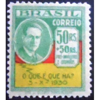 Selo postal do Brasil de 1931 Osvaldo Aranha N