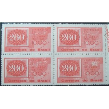 Quadra de selos postais do Brasil de 1961 Olho-de-gato M