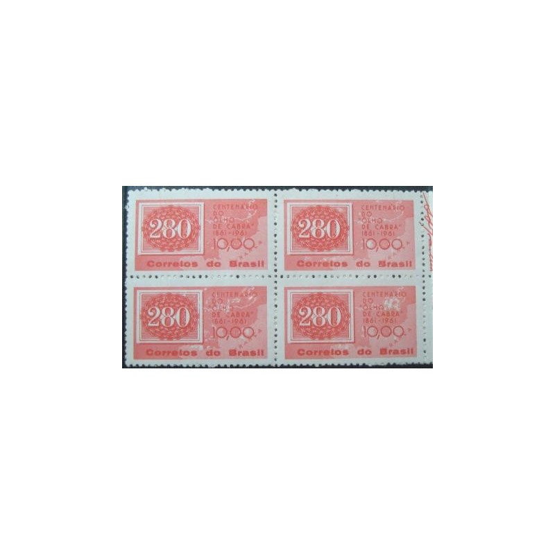 Quadra de selos postais do Brasil de 1961 Olho-de-gato M