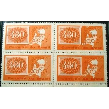 Quadra de selos postais do Brasil de 1961 Olho-de-gato 430 M