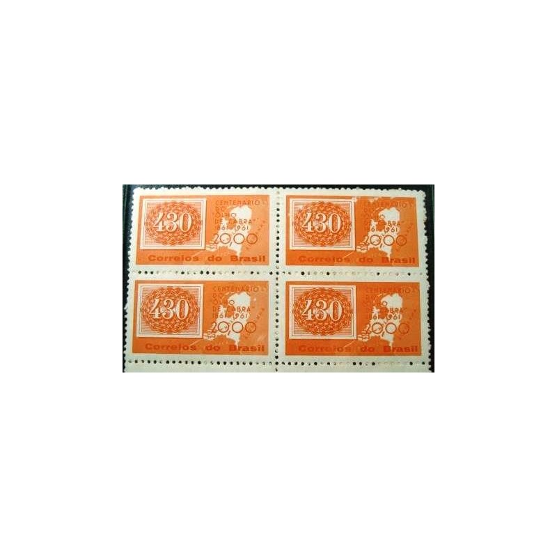 Quadra de selos postais do Brasil de 1961 Olho-de-gato 430 M