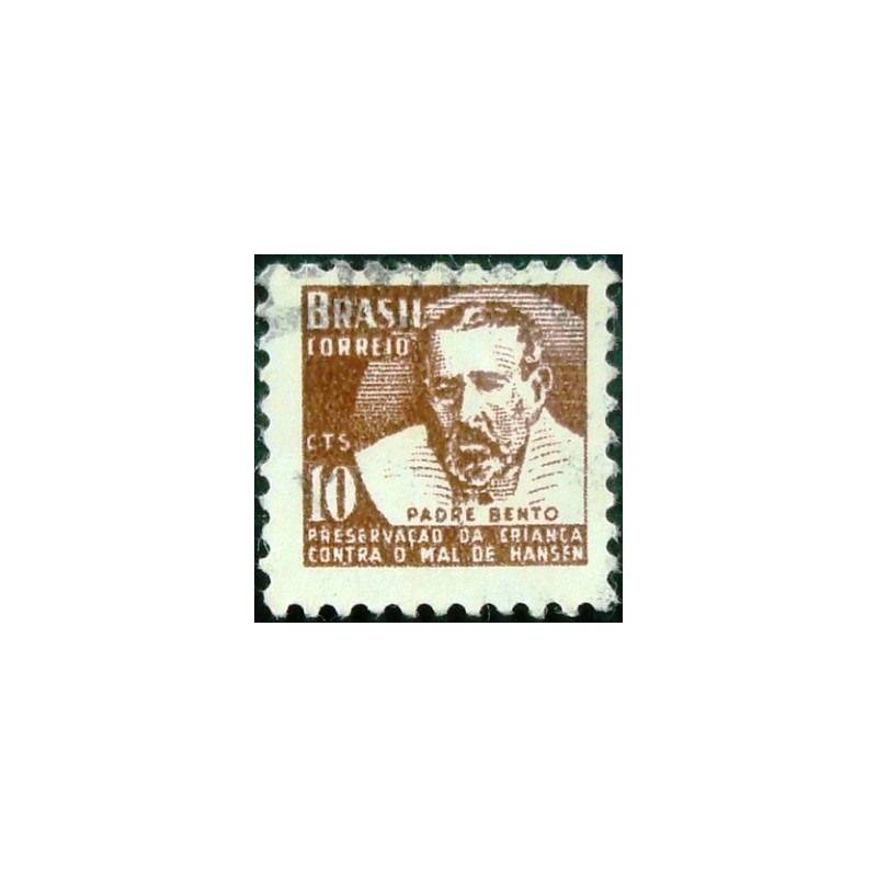 Imagem similar à do selo postal do Brasil de 1962 Padre Bento H 8 U